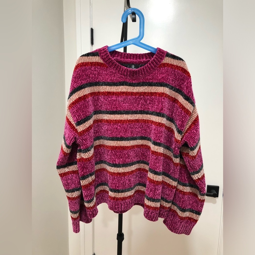 707. Volcom Multicolor Striped Knit Top